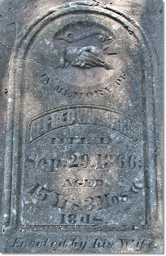 Grave of Alfred W. Morris in Old Cemetery in Montgomery, Texas